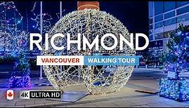 🇨🇦 [4K] Richmond Walking Tour | City Hall Christmas Lights | Best Things To Do Vancouver Canada BC