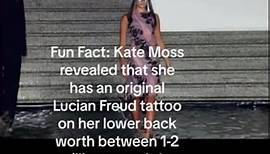 She really is a work of art. #katemoss #runway #supermodel #fyp | Lucian Freud Tattoo