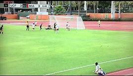 UCF Women's Soccer 2OT Goal at Miami (8-30-15)