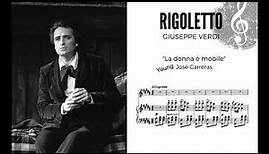 "La donna e mobile" Rigoletto, G. Verdi - José Carreras (Young!!)