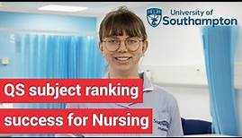 QS subject ranking success for Nursing | University of Southampton