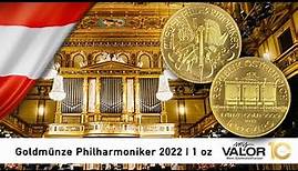 Philharmoniker 2022 Goldmünze Gold Coin | 1 Unze | Austria Österreich | Wiener Orchester Golden Hall