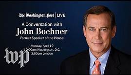 Former House Speaker John Boehner on his new book and the Republican Party (Full Stream 4/19)