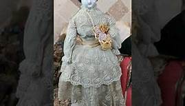 2 Antique German China Head Dolls - An 1860's & Civil War Doll & 1890's Fortune Teller Psychic Doll