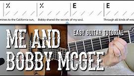 "Me and Bobby McGee" Easy Guitar Tutorial | Kris Kristofferson/Janis Joplin - 3 Chord Song