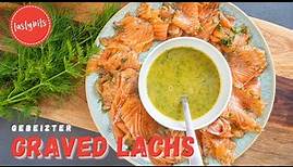 "Graved Lachs" selber machen | Gebeizter Lachs mit Honig-Senf-Sauce!