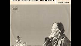 Hörbuch Bertolt Brecht, Helene Weigel liest Brecht