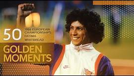 Fatima Whitbread sets a world record in the qualifiers | 50 Golden Moments