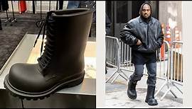 Kanye West debuts the BEST Balenciaga boots I have ever seen
