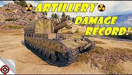 World of Tanks - Artillery DAMAGE RECORD! (WoT artillery gameplay)