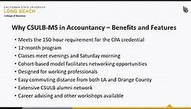 CSULB MS Accountancy Information Session Fall 2024