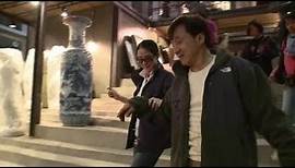 Jackie Chan 成龙 and Lin Feng Jiao On set CZ12