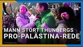 Aktivist unterbricht Greta Thunbergs Pro-Palästina-Rede