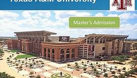 Texas A&M University || Postgraduate Admission Process