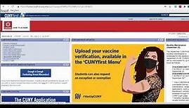 CUNYfirst Vaccination Verification - A Guide for Students