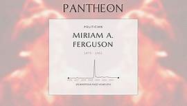 Miriam A. Ferguson Biography - American politician (1875–1961)