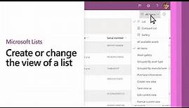 Getting started with Microsoft Lists - Create or change the view of a list