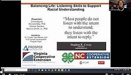 Balancing Life: Listening Skills to Support Racial Understanding