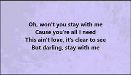 Sam Smith-"Stay with me" lyrics video