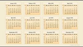 Kalender 1972
