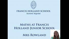 Maths at Francis Holland Junior School