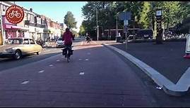 Riding a bicycle in Hilversum (Netherlands)