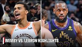 HIGHLIGHTS from Victor Wembanyama & LeBron James' first matchup | NBA on ESPN
