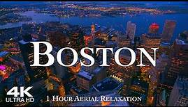 [4K] BOSTON 2024 🇺🇸 1 Hour Relaxation Drone Aerial | Cambridge Massachusetts USA United States