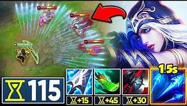 When Ashe has 115 Ability Haste, it looks like she's playing URF (W SPAM ASHE BUILD)