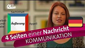 Die 4 Seiten einer Nachricht (Schulz von Thun) - Kommunikation | alpha Lernen erklärt Deutsch