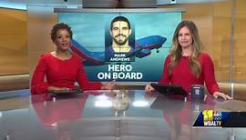 Mark Andrews helps saves woman's life on flight
