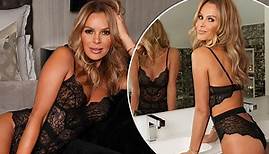 Amanda Holden sends pulses racing as she strikes a sultry pose in lacy lingerie for Valentine's Day
