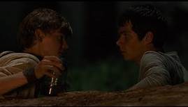Newt explains The Maze, Runners and Grievers to Thomas [Maze Runner]