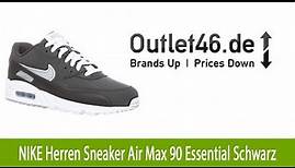 Toller NIKE Herren Sneaker Air Max 90 Essential Schwarz l Outlet46.de