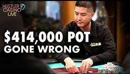 Andy Stacks $414,000 Pot Gone Wrong - Hustler Casino Live