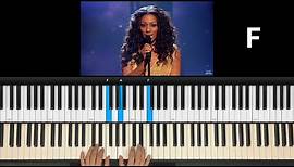 Piano tutorial: Alexandra Burke - Hallelujah (X-Factor final performance 2008)