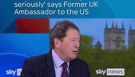 Former UK Ambassador to the United States Nigel Sheinwald says ‘any second Trump term is going to be a sequel and sequels are very often worse than the original film.’ 🔗Tap the link in our bio for more on the story. #donaldtrump #trump #us | Sky News