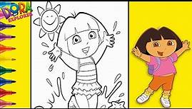 Dora Coloring Page - Dora the Explorer Coloring Page - Color Dora The Explorer - Dora at the Beach