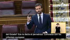 Pablo Casado Blanco en la Sesión de Control