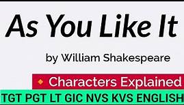 As You Like It || As You Like It Characters Explained ||As You Like It Shakespeare ||