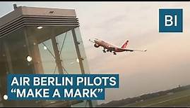 This Air Berlin flight flew incredibly close to a control tower