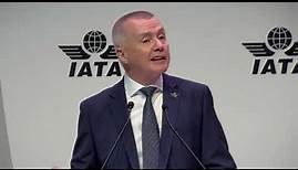 Willie Walsh Report on the Industry | Outlook of the Aviation industry | Sustainability Roadmap