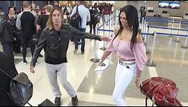 Iggy Pop And His Red Hot Wife Fly Out Of LAX