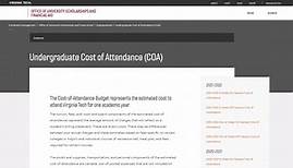 Undergraduate Cost of Attendance (COA)