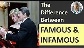 The Difference Between FAMOUS & INFAMOUS (4 Illustrated Examples)