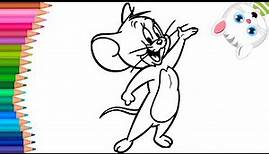 Tom und Jerry - Jerry Maus ausmalbilder | Wie zeichnet und färbt | Kleine Hände Malbuch
