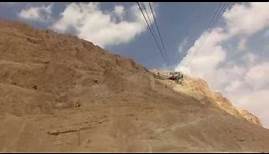 Massada Seilbahn-Aussicht (Hochfahrt) am Toten Meer Israels