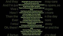 Viva Las Vegas - Lyrics