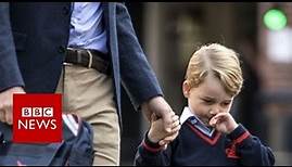 Prince George starts school in London - BBC News