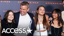 Matt Damon Brings Daughters To 'Oppenheimer' Premiere